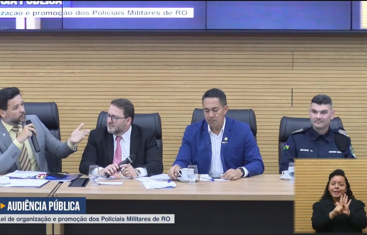 Audiência na Assembleia expõe críticas à LOB e à Lei de Promoções da PM de Rondônia